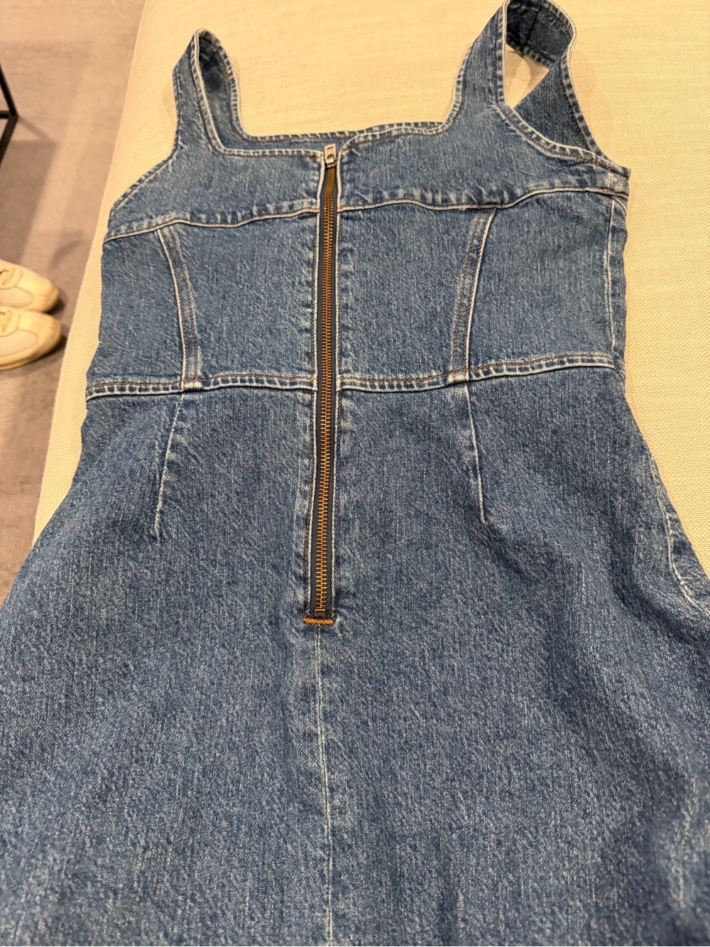 Reformation Denim Mini Dress - Blue - Picture 2 of 3